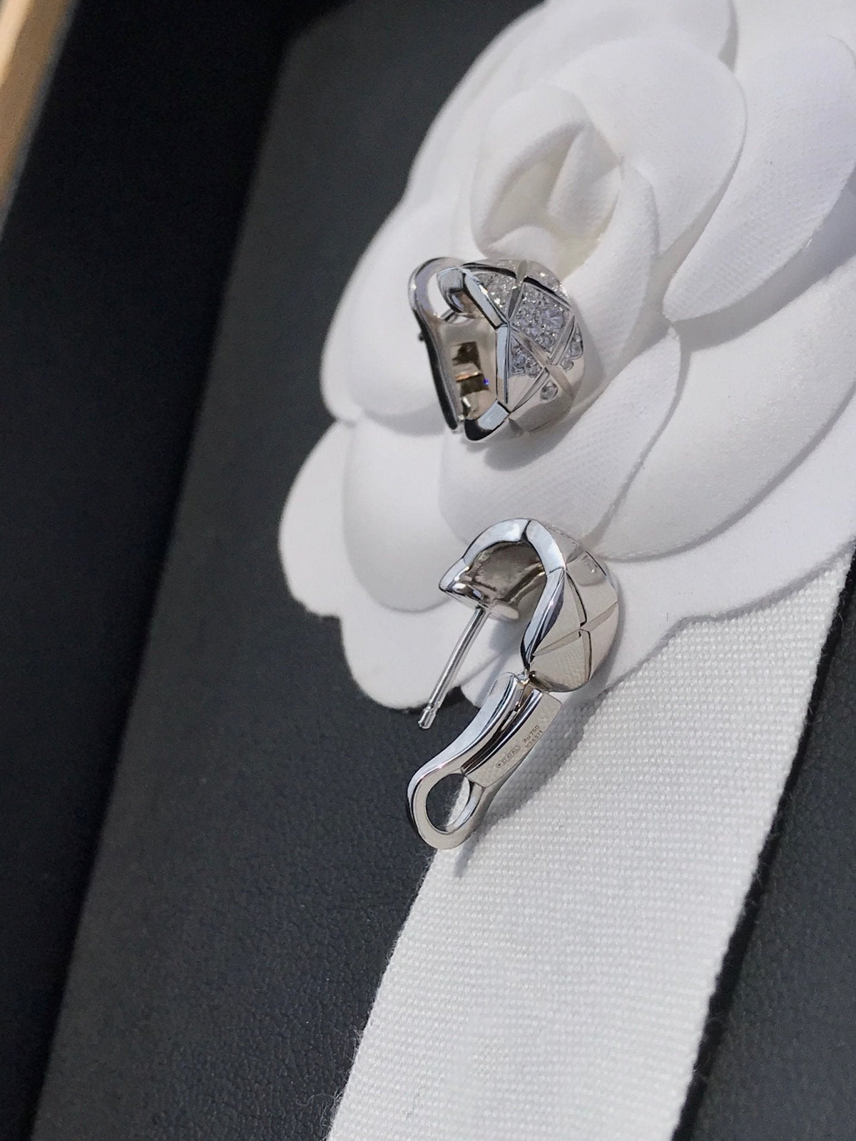 Chanel Crush Cubic Zirconia Silver Earrings